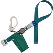 TSUYORON 胴ベルト型墜落制止用器具(巻取タイプ)ロック機構付き ロックリトライト 青緑 LLサイズ 幅50MM×長さ1600MM 130KG対応型 TB-LRL-593-BG-LL(130KG)-JAN-BX