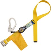 TSUYORON 胴ベルト型墜落制止用器具(巻取タイプ)ロック機構付き ロックリトライト 黄 LLサイズ 幅50MM×長さ1600MM 130KG対応型 TB-LRL-593-Y-LL(130KG)-JAN-BX