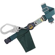 TSUYORON 胴ベルト型墜落制止用器具（巻取タイプ）ロック機構付き ロックリトラ 青緑 Mサイズ 幅50MM×長さ1200MM ワンタッチバックル仕様 TB-LRN-OT599-BG-M-JAN-BP