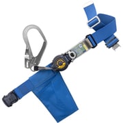 TSUYORON 胴ベルト型墜落制止用器具（巻取タイプ）ロック機構付き ロックリトラ 青 Lサイズ 幅50MM×長さ1400MM ワンタッチバックル仕様 TB-LRN-OT599-BL4-L-JAN-BX