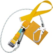 TSUYORON 胴ベルト型墜落制止用器具（ロープタイプ） LSA（三つ打ちロープ） 黄 Lサイズ 幅50MM×長さ1400MM TB-LSA-590-Y-L-BP