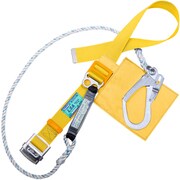 TSUYORON 胴ベルト型墜落制止用器具（ロープタイプ） LSA（三つ打ちロープ） 黄 Lサイズ 幅50MM×長さ1400MM TB-LSA-599-Y-L-JAN-BP