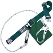 TSUYORON 胴ベルト型墜落制止用器具（ロープタイプ） LSA（三つ打ちロープ） 青緑 Lサイズ 幅50MM×長さ1400MM ワンタッチバックル仕様 TB-LSA-OT590-BG-L-BP