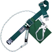 TSUYORON 胴ベルト型墜落制止用器具（ロープタイプ） LSA（三つ打ちロープ） 青緑 Mサイズ 幅50MM×長さ1200MM ワンタッチバックル仕様 TB-LSA-OT590-BG-M-BP