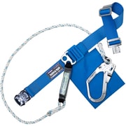 TSUYORON 胴ベルト型墜落制止用器具（ロープタイプ） LSA（三つ打ちロープ） 青 Lサイズ 幅50MM×長さ1400MM ワンタッチバックル仕様 TB-LSA-OT590-BL4-L-BP