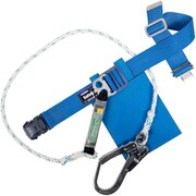 TSUYORON 胴ベルト型墜落制止用器具（ロープタイプ） LSA（三つ打ちロープ） 青 Mサイズ 幅50MM×長さ1200MM ワンタッチバックル仕様 TB-LSA-OT590-BL4-M-JAN-BX
