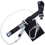 TSUYORON 胴ベルト型墜落制止用器具（ロープタイプ） LSA（三つ打ちロープ） 黒 Lサイズ 幅50MM×長さ1400MM ワンタッチバックル仕様 TB-LSA-OT590-BLK-L-BP