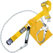 TSUYORON 胴ベルト型墜落制止用器具（ロープタイプ） LSA（三つ打ちロープ） 黄 Mサイズ 幅50MM×長さ1200MM ワンタッチバックル仕様 TB-LSA-OT590-Y-M-BP