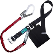 TSUYORON 胴ベルト型墜落制止用器具（伸縮タイプ）ノビロン（RE） 黒 Mサイズ ベルト幅50MM×長さ1200MM TB-NV-599-BLK-RE-M-JAN-BP