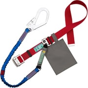 TSUYORON 胴ベルト型墜落制止用器具（伸縮タイプ）ノビロン（BL） 赤 Mサイズ ベルト幅50MM×長さ1200MM TB-NV-599-R-BL-M-JAN-BP