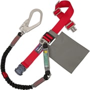 TSUYORON 胴ベルト型墜落制止用器具（伸縮タイプ）ノビロン（BK） 赤 Mサイズ ベルト幅50MM×長さ1200MM ワンタッチバックル仕様 TB-NV-OT593-R-BK-M-BP