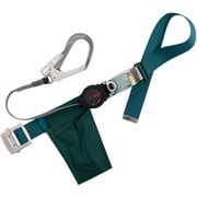 TSUYORON 胴ベルト型墜落制止用器具(巻取タイプ)ロック機構付き ワン・ハンドリトライト 青緑 Mサイズ 幅50MM×長さ1200MM TB-ORL-593-BG-M-JAN-BX