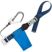 TSUYORON 胴ベルト型墜落制止用器具(巻取タイプ)ロック機構付き ワン・ハンドリトライト 紺 Sサイズ 幅50MM×長さ1100MM TB-ORL-593-BL2-S-JAN-BP