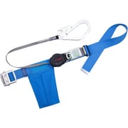 TSUYORON 胴ベルト型墜落制止用器具(巻取タイプ)ロック機構付き ワン・ハンドリトライト 青 Lサイズ 幅50MM×長さ1400MM TB-ORL-593-BL4-L-JAN-BX