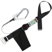 TSUYORON 胴ベルト型墜落制止用器具(巻取タイプ)ロック機構付き ワン・ハンドリトライト 黒 Lサイズ 幅50MM×長さ1400MM TB-ORL-593-BLK-L-JAN-BX