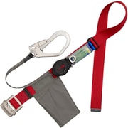 TSUYORON 胴ベルト型墜落制止用器具(巻取タイプ)ロック機構付き ワン・ハンドリトライト 赤 LLサイズ 幅50MM×長さ1600MM 130KG対応型 TB-ORL-593-R-LL(130KG)-JAN-BX