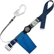 TSUYORON 胴ベルト型墜落制止用器具(巻取タイプ)ロック機構付き ワン・ハンドリトライト 紺 Sサイズ 幅50MM×長さ1100MM TB-ORL-593SV-BL2-S-JAN-BP