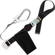 TSUYORON 胴ベルト型墜落制止用器具(巻取タイプ)ロック機構付き ワン・ハンドリトライト 黒 SSサイズ 幅50MM×長さ1000MM TB-ORL-593SV-BLK-SS-JAN-BP