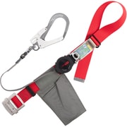 TSUYORON 胴ベルト型墜落制止用器具(巻取タイプ)ロック機構付き ワン・ハンドリトライト 赤 SSサイズ 幅50MM×長さ1000MM TB-ORL-593SV-R-SS-JAN-BP