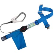 TSUYORON 胴ベルト型墜落制止用器具(巻取タイプ)ロック機構付き ワン・ハンドリトラ 青 LLサイズ 幅50MM×長さ1600MM 130KG対応型 TBORLOT593BL4LL(130KG)JANBX