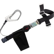 TSUYORON 胴ベルト型墜落制止用器具(巻取タイプ)ロック機構付き ワン・ハンドリトライト 黒 Lサイズ 幅50MM×長さ1400MM ワンタッチバックル仕様 TB-ORL-OT593-BLK-L-JAN-BX