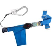 TSUYORON 胴ベルト型墜落制止用器具(巻取タイプ)ロック機構付き ワン・ハンドリトライト 青 Lサイズ 幅50MM×長さ1400MM ワンタッチバックル仕様 TB-ORL-OT593SV-BL4-L-JAN-BX
