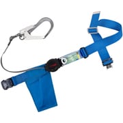 TSUYORON 胴ベルト型墜落制止用器具(巻取タイプ)ロック機構付き ワン・ハンドリトラ 青 LLサイズ 幅50MM×長さ1600MM 130KG対応型 TBORLOT593SVBL4LL(130KG)JANBP