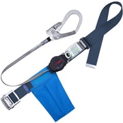 TSUYORON 胴ベルト型墜落制止用器具(巻取タイプ)ロック機構付き ワン・ハンドリトラ 紺 Sサイズ 幅50MM×長さ1100MM TB-ORN-599-BL2-S-JAN-BP