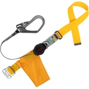 TSUYORON 胴ベルト型墜落制止用器具(巻取タイプ)ロック機構付き ワン・ハンドリトラ 黄 Mサイズ 幅50MM×長さ1200MM TB-ORN-599-Y-M-JAN-BP