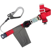 TSUYORON 胴ベルト型墜落制止用器具(巻取タイプ)ロック機構付き ワン・ハンドリトラ 赤 Mサイズ 幅50MM×長さ1200MM ワンタッチバックル仕様 TB-ORN-OT599-R-M-BP