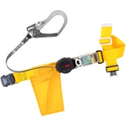 TSUYORON 胴ベルト型墜落制止用器具(巻取タイプ)ロック機構付き ワン・ハンドリトラ 黄 Mサイズ 幅50MM×長さ1200MM ワンタッチバックル仕様 TB-ORN-OT599-Y-M-JAN-BX