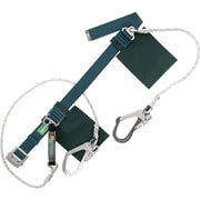 TSUYORON 胴ベルト型墜落制止用器具（ロープタイプ） 補助ロープ2丁掛け仕様 セフライト 青緑 Lサイズ 幅50MM×1400MM TB-SAF-2-593S-BG-L-JAN-BX