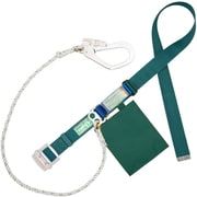 TSUYORON 胴ベルト型墜落制止用器具（ロープタイプ） セフライト（三つ打ちロープ） 青緑 LLサイズ 幅50MM×長さ1600MM 130KG対応型 TB-SAF-593-BG-LL（130KG）-JAN-BX