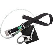 TSUYORON 胴ベルト型墜落制止用器具（ロープタイプ） セフライト（三つ打ちロープ） 黒 Sサイズ 幅50MM×長さ1100MM TB-SAF-593-BLK-S-JAN-BP