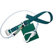 TSUYORON 胴ベルト型墜落制止用器具（ロープタイプ） セフライト（八つ打ちロープ） 青緑 Mサイズ 幅50MM×長さ1200MM TB-SAF-593C-BG-M-BP