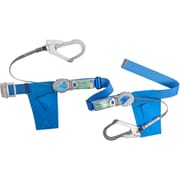 TSUYORON 胴ベルト型墜落制止用器具（巻取タイプ）ランヤード2丁掛け仕様 ロック機構付き2WAYリトラ 青 LLサイズ 幅50MM×長さ1600MM 130KG対応型 TBTRL2593TRLTBL4LL（130KG）JANBX