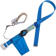 TSUYORON 胴ベルト型墜落制止用器具（巻取タイプ）ロック機構付き 2WAYリトライト（上ケース黒） 黒 Mサイズ 幅50MM×長さ1200MM アルミ製フック TBTRL590ALSVBL4BKLL130KGJANBP