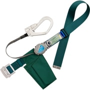 TSUYORON 胴ベルト型墜落制止用器具（巻取タイプ）ロック機構付き 2WAYリトラ 青緑 LLサイズ 幅50MM×長さ1600MM 130KG対応型 TB-TRL-593-BG-LL（130KG）-JAN-BP