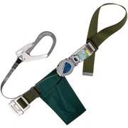 TSUYORON 胴ベルト型墜落制止用器具（巻取タイプ）ロック機構付き 2WAYリトライト 深緑 Mサイズ 幅50MM×長さ1200MM TB-TRL-593-OD-M-JAN-BP