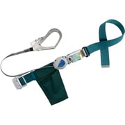 TSUYORON 胴ベルト型墜落制止用器具（巻取タイプ）ロック機構付き 2WAYリトラ 青緑 Mサイズ 幅50MM×長さ1200MM TB-TRN-599-BG-M-JAN-BX