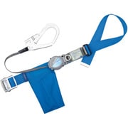 TSUYORON 胴ベルト型墜落制止用器具（巻取タイプ）ロック機構付き 2WAYリトラ 青 Sサイズ 幅50MM×長さ1100MM TB-TRN-599-BL4-S-JAN-BX