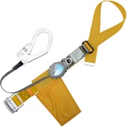 TSUYORON 胴ベルト型墜落制止用器具（巻取タイプ）ロック機構付き 2WAYリトラ 黄 Lサイズ 幅50MM×長さ1400MM TB-TRN-599-Y-BP