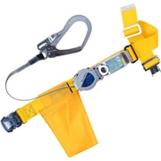 TSUYORON 胴ベルト型墜落制止用器具（巻取タイプ）ロック機構付き 2WAYリトラ 黄 Mサイズ 幅50MM×長さ1200MM ワンタッチバックル仕様 TB-TRN-OT599-Y-M-BP