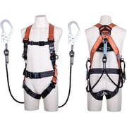 TSUYORON コアハーネス 胴ベルト付き ツインランヤード付き Gブレード（黒） オレンジ Mサイズ TH5022GB93SVOTORM2R26BX