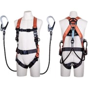 TSUYORON コアハーネス 胴ベルト付き ツインランヤード付き Gブレード（黒） オレンジ Lサイズ TH5022GB99OTORL2R26BX