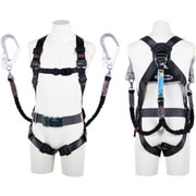 TSUYORON コアハーネス 胴ベルト付き ツインランヤード付き 伸縮式ノビロン（BK） ダークグレー Sサイズ TH5022NV93SVOTDGS2R23JANBX