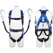 TSUYORON コアハーネス 胴ベルト付き ツインランヤード付き 伸縮式ノビロン（BK） パープル LLサイズ 130KG対応型 TH5022NV93SVOTPLL130K2R23BX