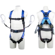 TSUYORON コアハーネス 胴ベルト付き ツインランヤード付き ロック機構付き巻取式SRリトラ パープル LLサイズ 130KG対応型 TH5022TR93SVOTPLL130K2R23BX