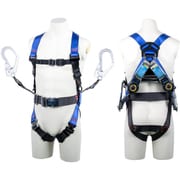 TSUYORON コアハーネス 胴ベルト付き ツインランヤード付き ロック機構付き巻取式SRリトラ パープル Sサイズ TH5022TR93SVOTPS2R23BX