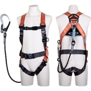 TSUYORON コアハーネス 胴ベルト付き シングルランヤード付き Gブレード（黒） オレンジ Mサイズ TH502GB99OTORMR26BX